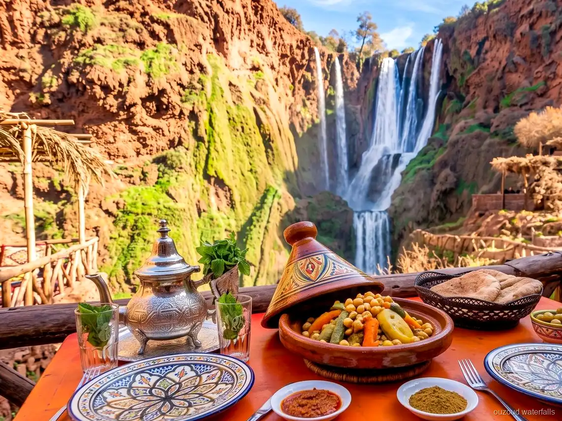 Rotsachtig afdalingspad op de Ouzoud Watervallen tour vanuit Marrakech